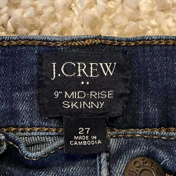 J.Crew 9” Mid-Rise Skinny Jeans size 27 inseam 24 - Picture 8 of 11